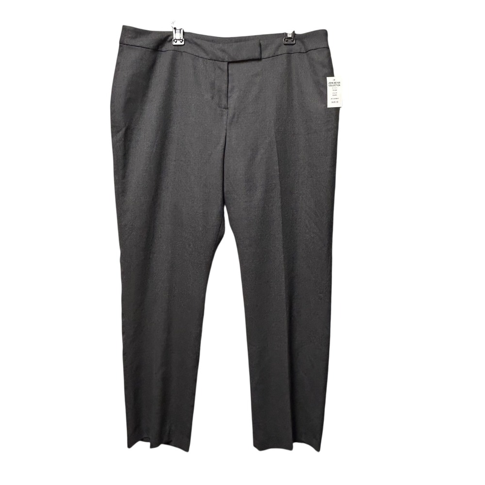 NEW John Meyer‎ Collection Charcoal Gray Career Dress Pants Lined Womens Plus 18